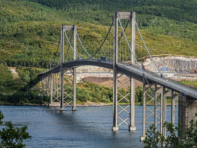 Tjeldsundbrua bridge south of Harstad, Norway