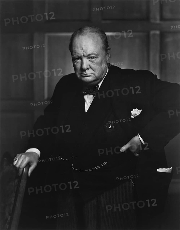 Winston Churchill, important statesman, particularly during the Second World War. Prime Minister, politician, writer and Nobel Prize winner for literature. Portrait as Prime Minister 1941 Historical, Contemporary History, Great Britain
