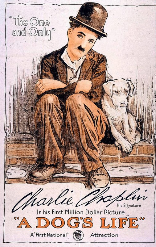 Charlie Chaplin, British actor, comedian and film producer. He is one of the most influential filmmakers of all. 1918 movie poster