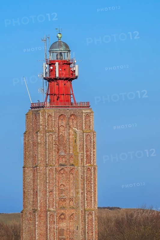15th century lighthouse Hoog / Zuiderhoofd / Hoge Licht in the town Westkapelle, Veere, Walcheren in the province Zeeland of the Netherlands
