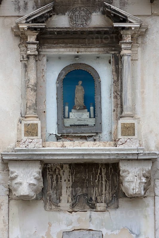 Adoration of Mary at a residential building, Venice, Veneto, Italy