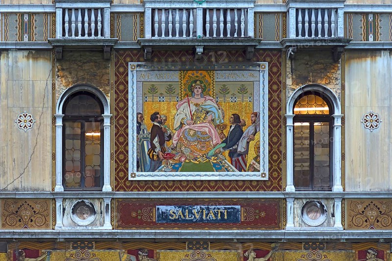 Palazzo Salviati an art nouveau palace built 1903-1906, Dorsoduro district, Venice, Veneto, Italy