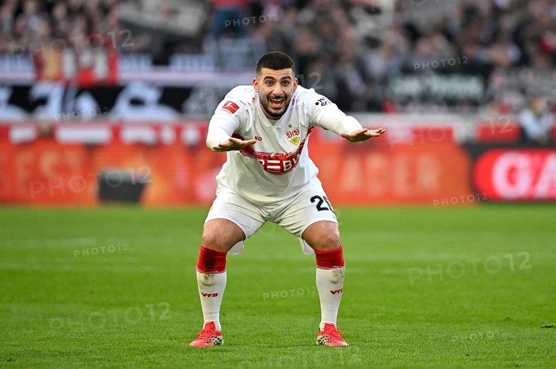 Deniz Undav VfB Stuttgart (26) Gesture Gesture angry, angry, disappointed, Football Bundesliga, MHPArena, MHP Arena Stuttgart, Baden-Württemberg, Germany