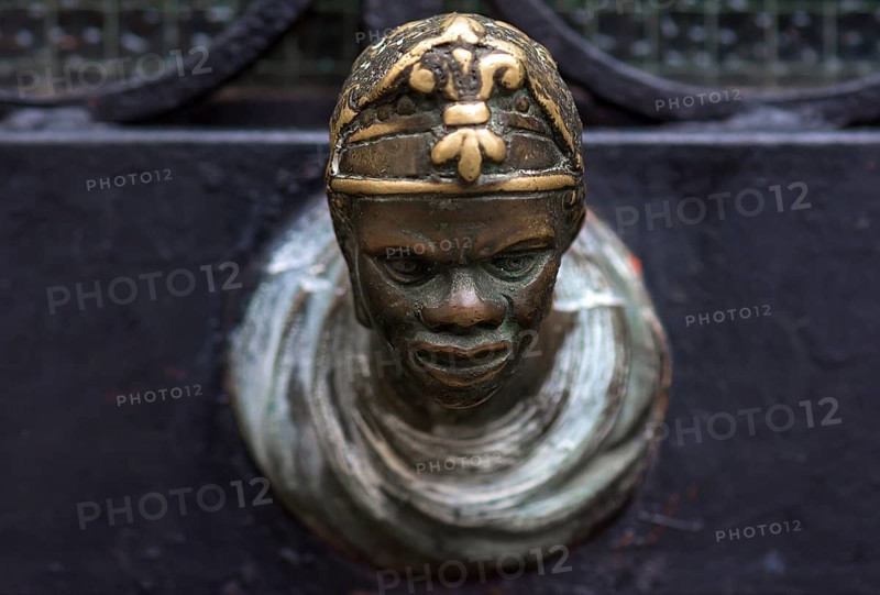 Head of an oriental as a doorknob, Venice, Veneto, Italy
