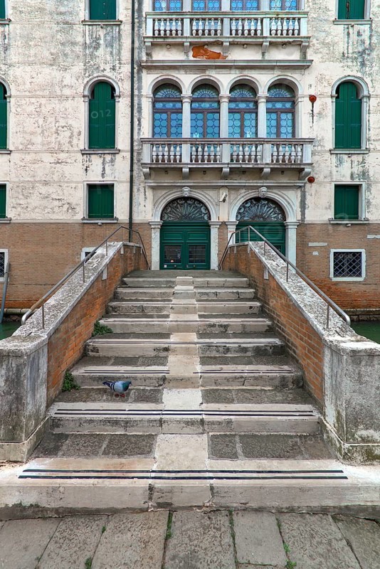 Private access bridge to a palace, Venice, Veneto, Italy