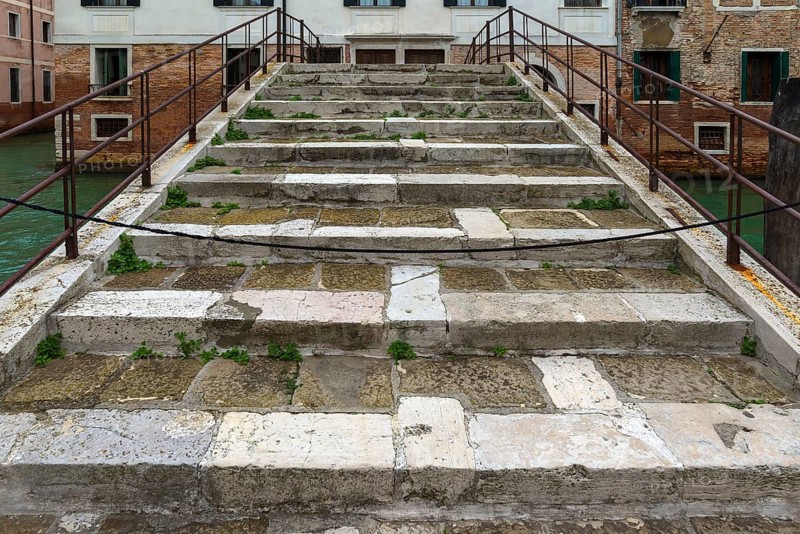 Private access bridge to a palace, Venice, Veneto, Italy