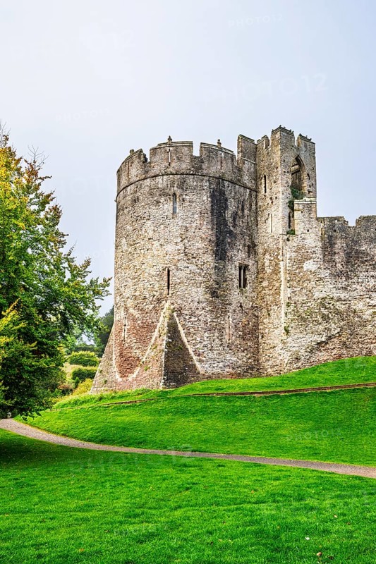 Chepstow Castle, River Wye, Chepstow, Monmouthshire, Wales, UK
