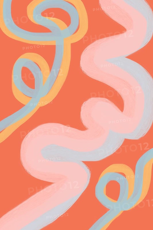 An illustration featuring a pastel color background with abstract, flowing wave patterns. Soft hues create a calming and artistic visual effect