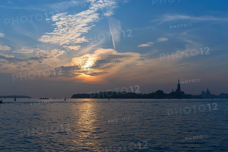View of Giudecca Island in the evening, Venice, Veneto, Italy