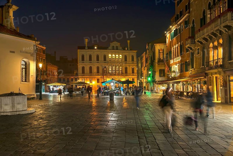 Campo Santa Maria Formosa at night, Venice, Veneto, Italy