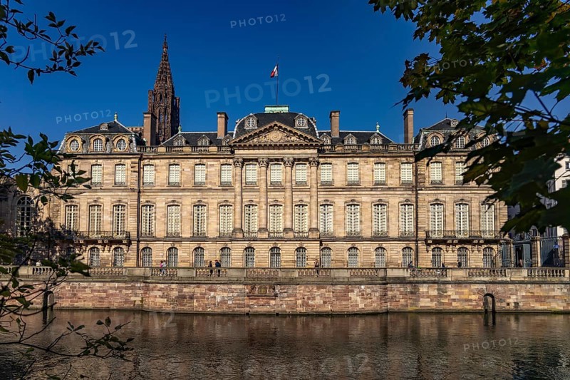 Rohan Palace and River Ill in Strasbourg, Alsace, France