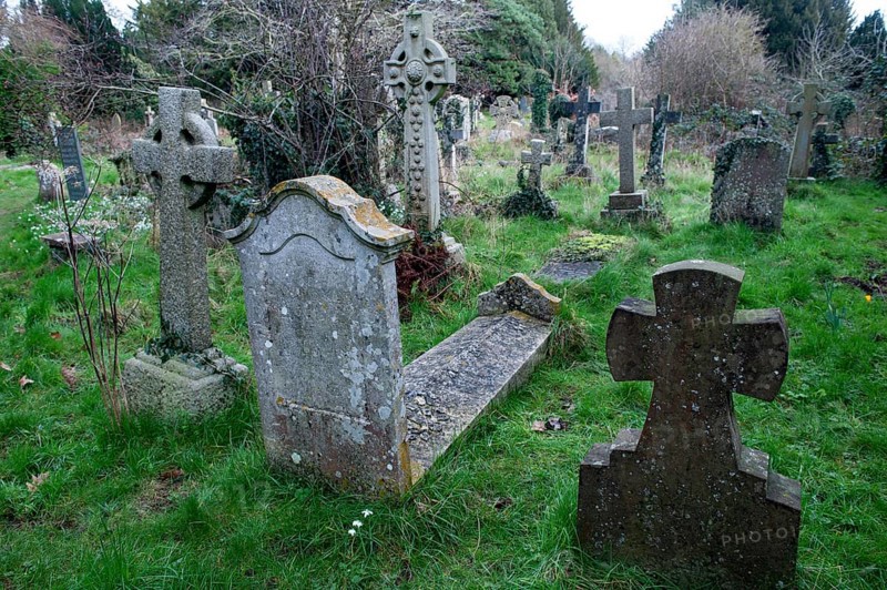 Oxford, England, UK. February 2nd 2020 The grave of Kenneth Grahame, Hollywell Cemetery, The British writer famous for Wind in the Willows, St Cross Churchyard, Oxford City, UK