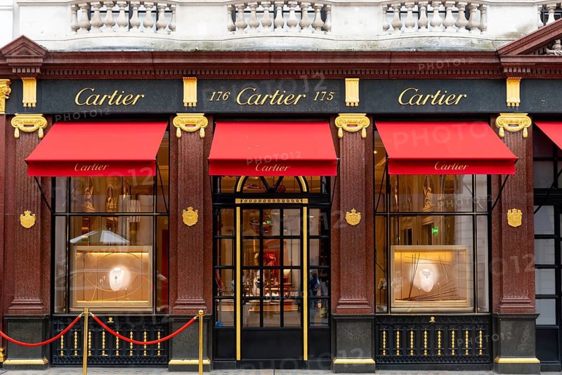 London, United Kingdom. August 2nd 2023 Cartier. Luxury Brand Store Front. Shopping in New Bond Street, London, England