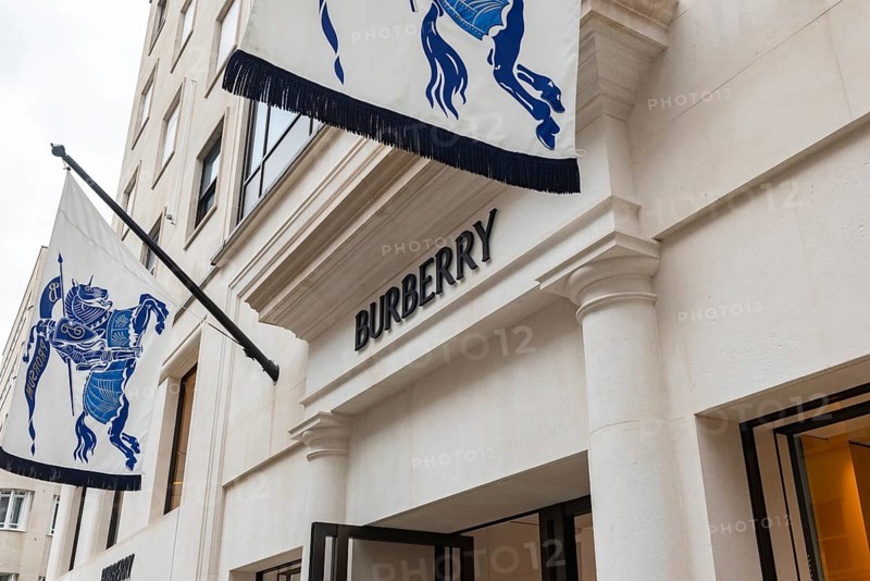 London, United Kingdom. August 2nd 2023 Burberry. Luxury Brand Store Front. Shopping in New Bond Street, London, England