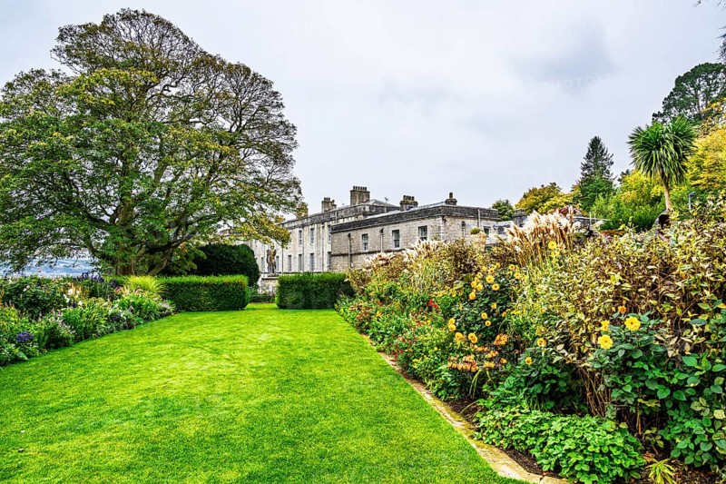 Autumn colors over Plas Newydd House and Gardens and Parkland, Llanfairpwllgwyngyll, Anglesey, Wales, UK