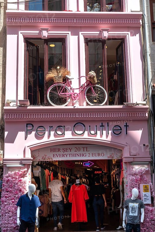 August 2nd 2021 Istanbul, Turkey A Pretty pink Fashion Boutique in the popular Galata district near Taksim and Karakoy Istanbul, Turkey
