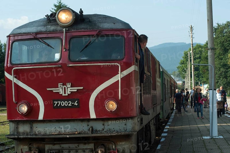 Velingrad, Bulgaria, March 7th 2018 Rural train travel in Velingrad, Bulgaria