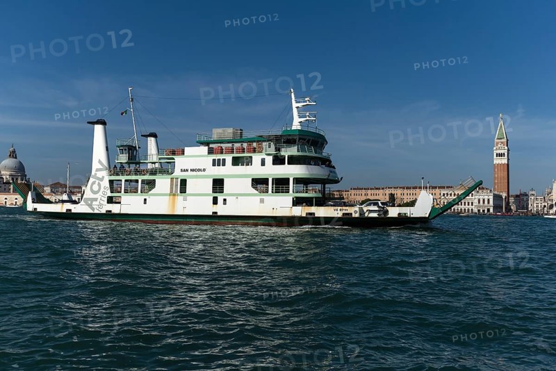 San Nicolo car ferry off Venice, Veneto, Italy