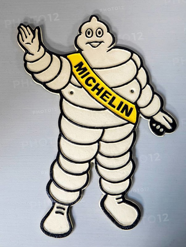 Michelin Man, Bibendum or Bib, reproduction enamel sign