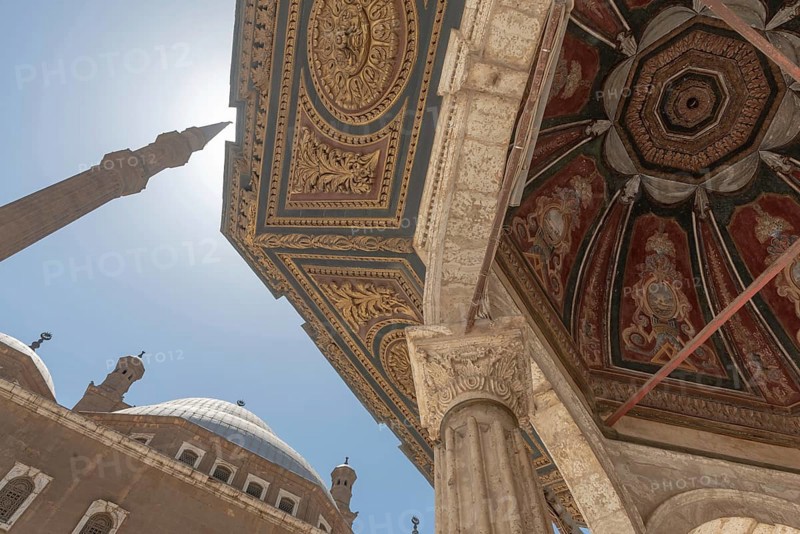 Cairo, Egypt. June 13th 2024 Ornate design of the ablutions fountain of the Muhammad Ali Mosque, iconic historical landmark overlooking the Egyptian capital from the Islamic era Citadel of Salah ad-Din