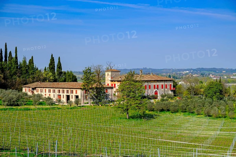 View from San Martino della Battaglia, Colli Mantovani Lombardy, Province of Brescia, Italy