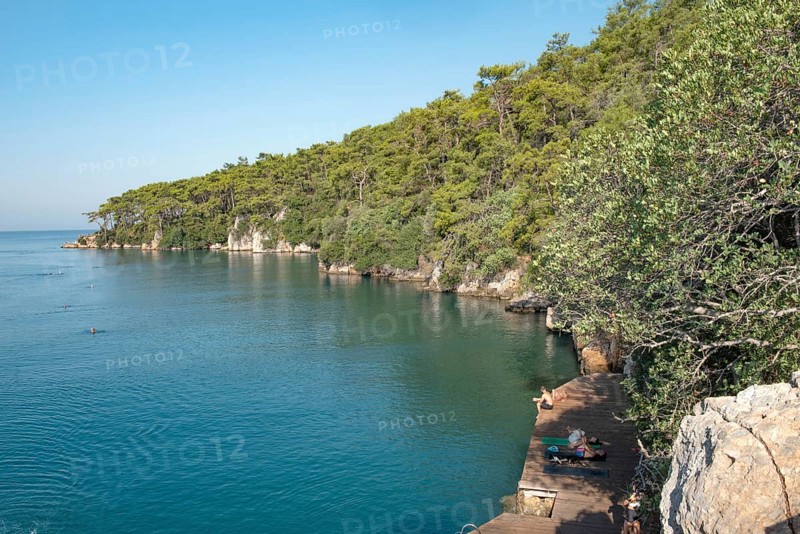 Akyaka, Mugla, Turkey. September 8th 2022 Enjoying the beautiful Turkish Riviera seaside town of Akyaka on the south west coast of Turkey
