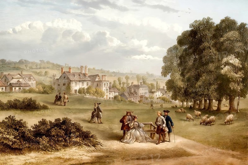Pond Street, 1750, Hampstead or Hampstead Village, London Borough of Camden, London, England, United Kingdom