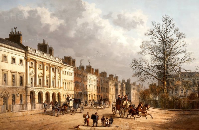 The north side of Grosvenor Square, 18th century, Mayfair, West End of London, City of Westminster, England, United Kingdom