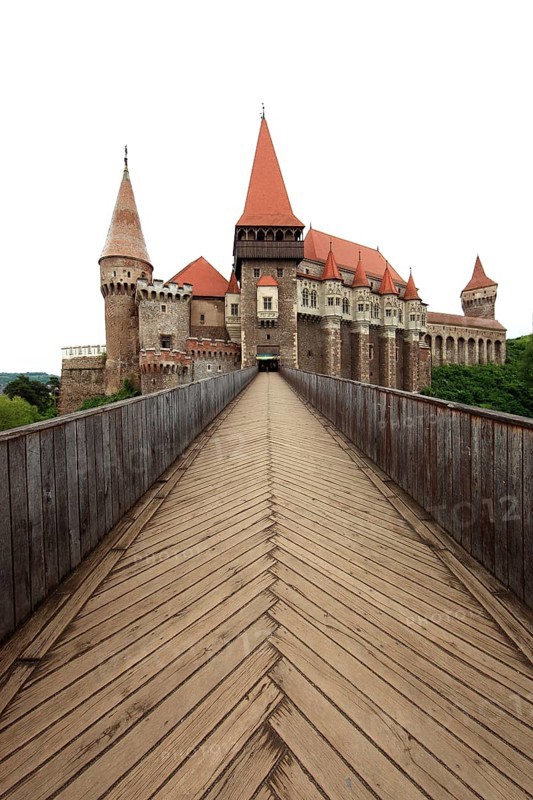 Hunedoara Castle, Castelul de Hunedoara, also Corvinus Castle, Corvini Castle, Eisenmarkt Castle, Black Castle, Eisenstadt, in Gothic style, Transylvania, Romania