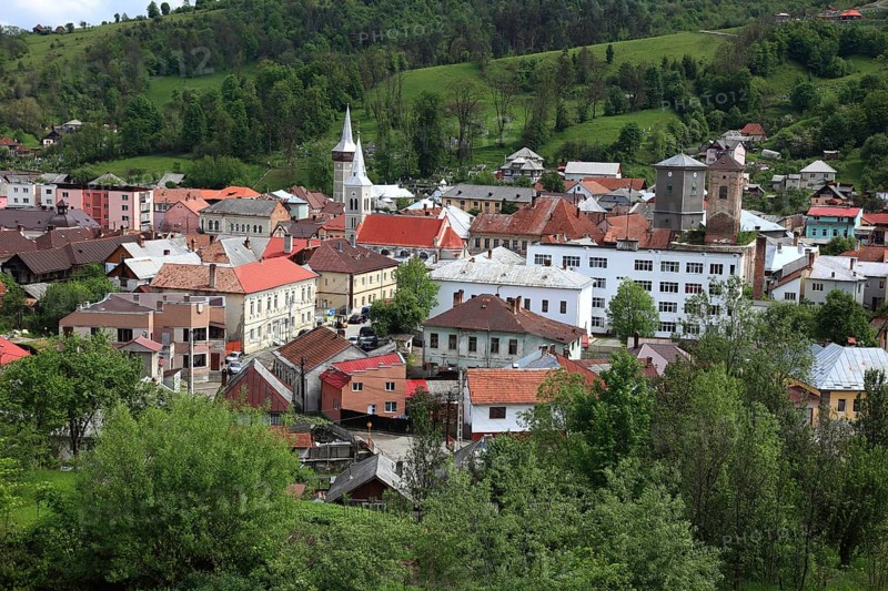 View of the city of Abrud, Abrudbanya, also Großschlatten, a town in Alba County, Transylvania, Romania