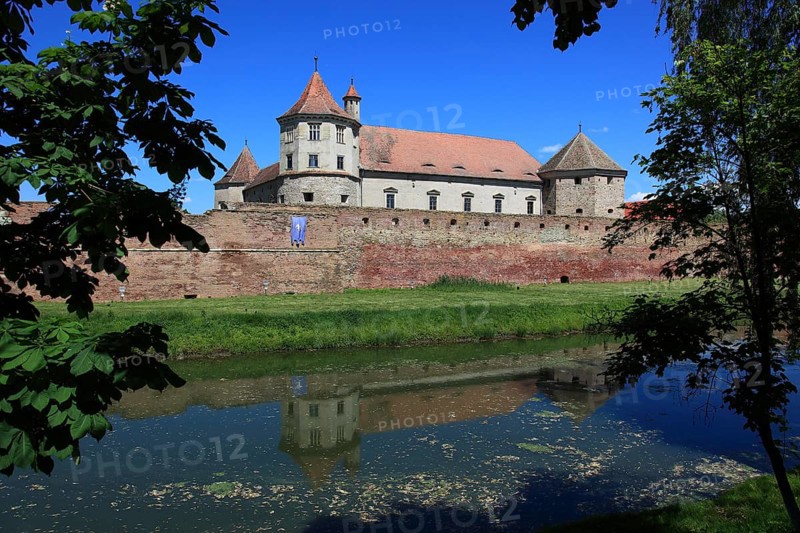Fogarash Fortress, Cetatea Fagarasului, a historical monument, construction began in 1310, in the city of Fagaras, the fortress is now home to the Museum of the Fagaras Land, Brasov District, Transylvania, Romania