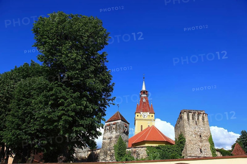 Fortified church Neustadt, Biserica Evanghelica Fortificata din Cristian, a Saxon fortified church in the village of Cristian, Neustadt, Brasov County, Transylvania, Romania