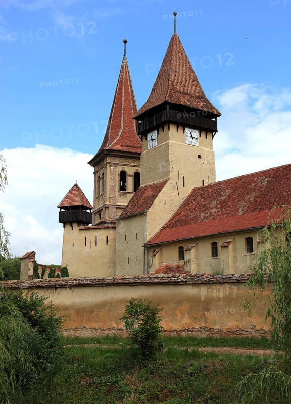 The fortified church of Seica Mica, German Kleinschelken, a community in Sibiu County in Transylvania, Romania