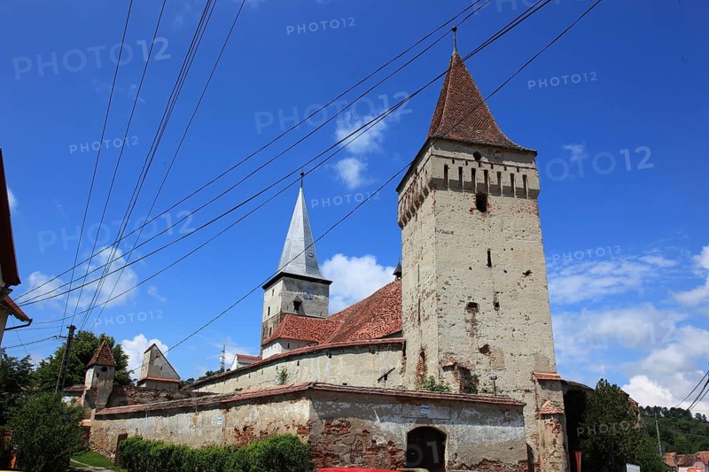 Fortified church of Mosna, German Meschen oder Mäschen, community in Sibiu County in Transylvania, Romania