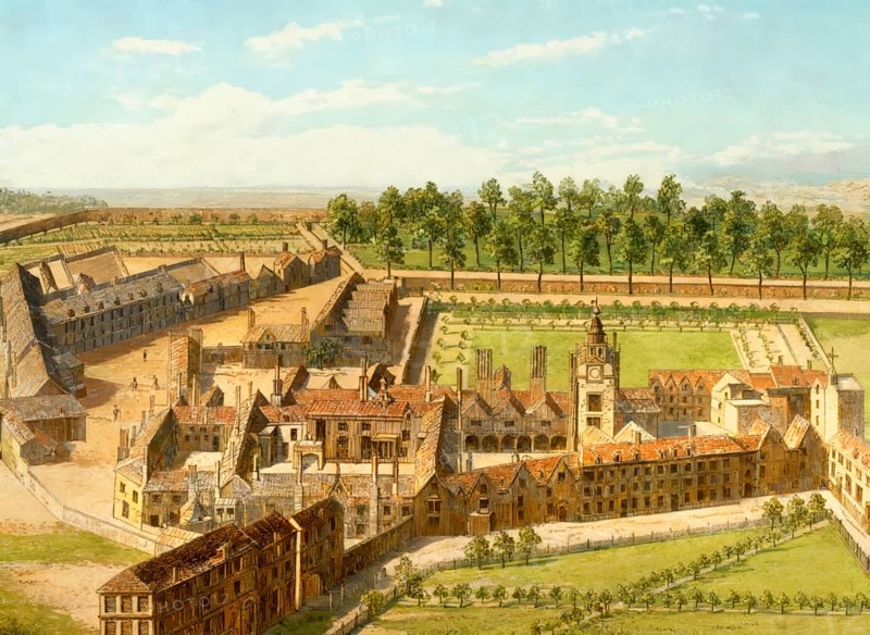 The London Charterhouse, 1770, a historic complex of buildings in Smithfield, London, UK