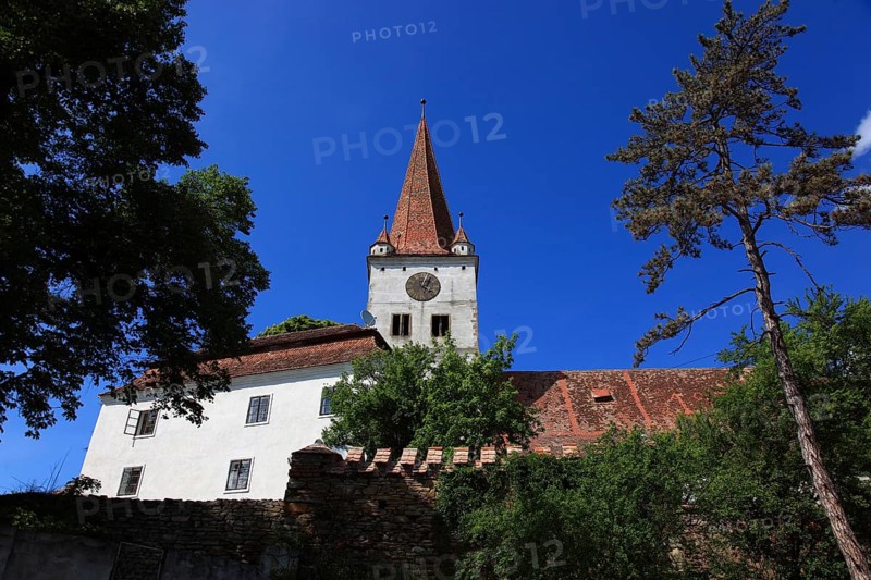Fortified church in Großschenk, Cincu, an important fortified church of the Transylvanian Saxons in the district of Brasov, Transylvania, Romania