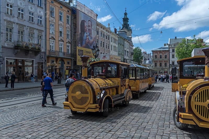 Railways for sightseeing tours for tourists, Lviv, Ukraine