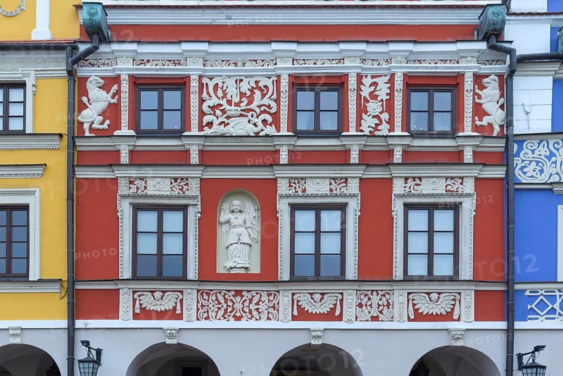 House of the Angel House built in 1632 in Italian Renaissance style, Zamosc, Poland