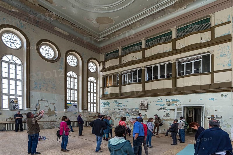 Destroyed interior of the Hasidic Synagogue including Jacob Gansel Schul, is being restored, Lemberg, Ukraine