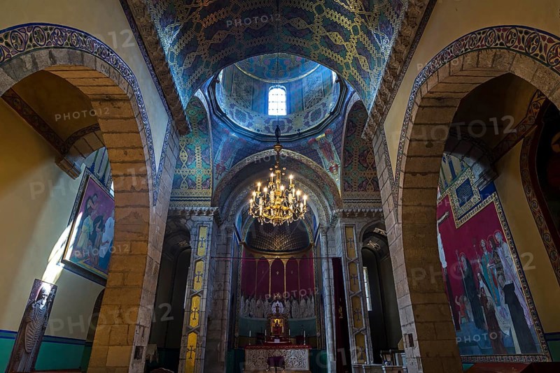 Altar room with skylight in the Armenian Cathedral, Lviv, Ukraine