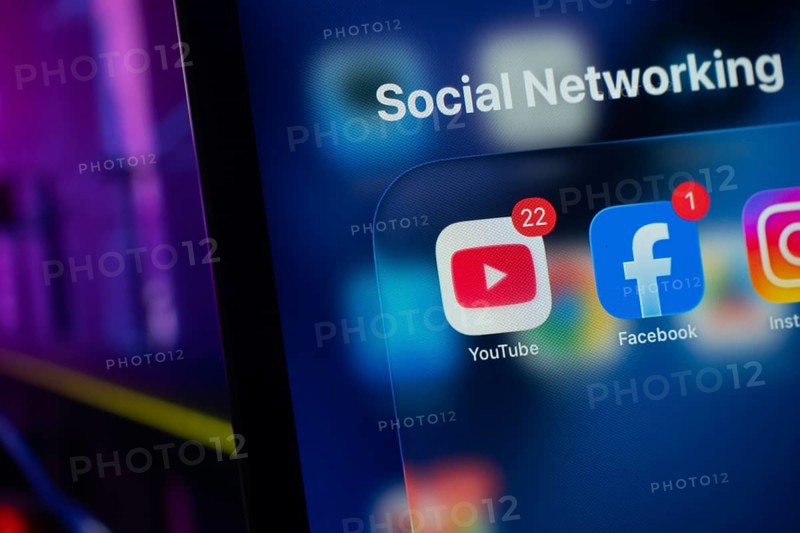 Dhaka, Bangladesh- 01 Dec 2025: youtube, facebook and instagram app on iPad