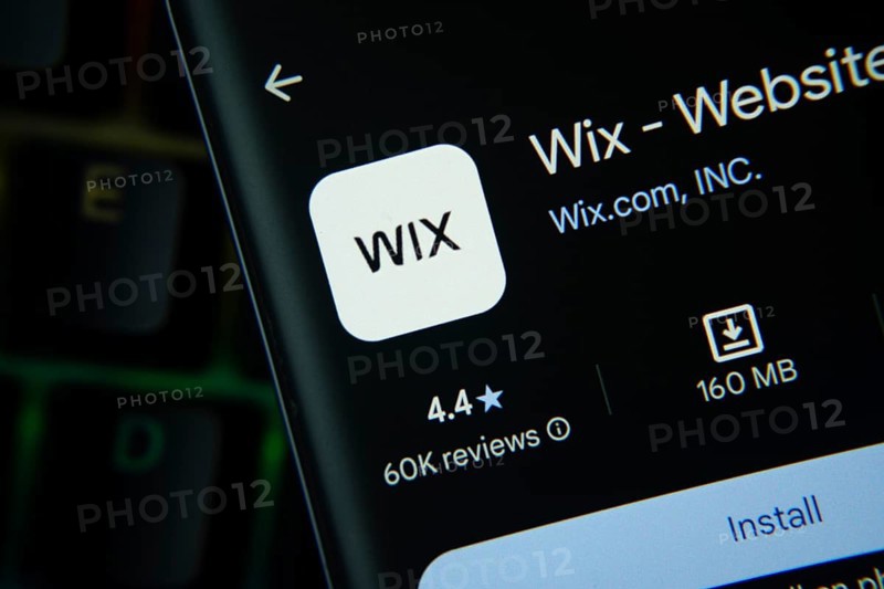 Dhaka, Bangladesh- 27 July 2025: Wix app from Google Playstore is displayed on a smartphone screen