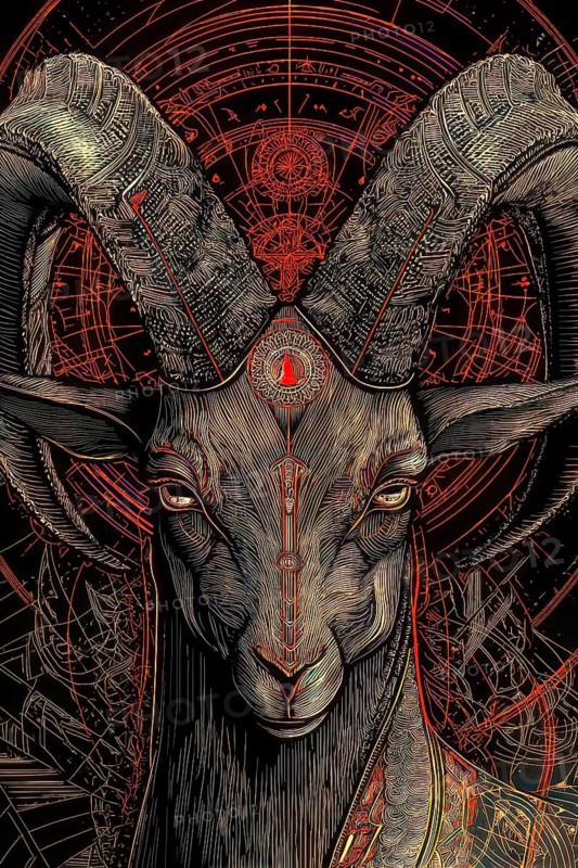 Modern representation of tarot card The Devil symbolizing addiction, obsession, cheating, abuse, violence, assault, AI generated