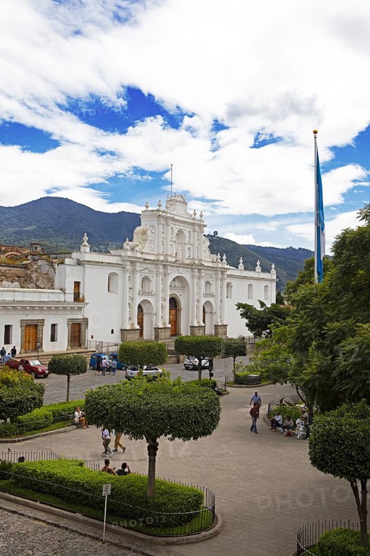Cathedral of Antigua Guatemala at Plaza Central, Catedral de San José, Old Town, Antigua, Sacatepéquez Department, Guatemala