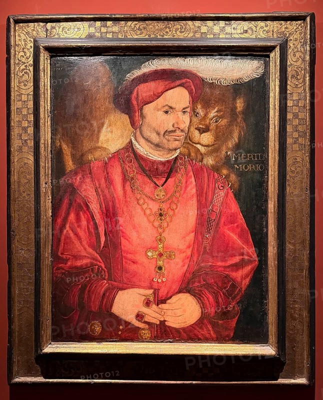 Oil painting, Der Hofjester Mertl von 1945, Hans Mielich, oil on wood, Bavarian National Museum, Munich, Upper Bavaria, Bavaria, Germany