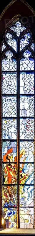 Art Nouveau window by Stanislaw Wyspiansk, Franciscan church, 1249, Krakow, Poland