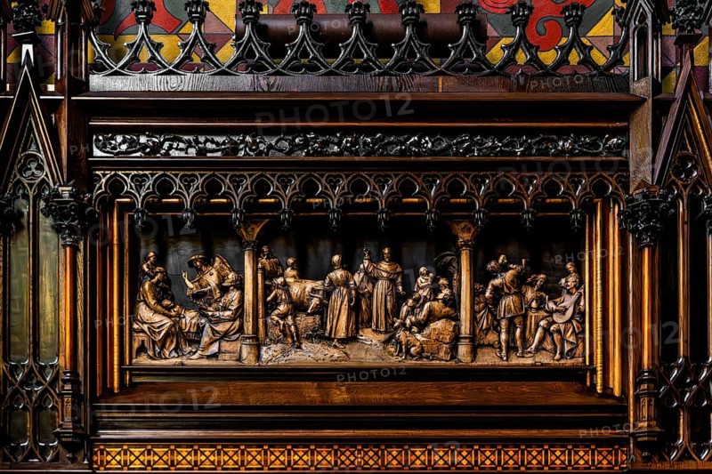 Choir stalls, Franciscan Church, 1249, Krakow, Poland