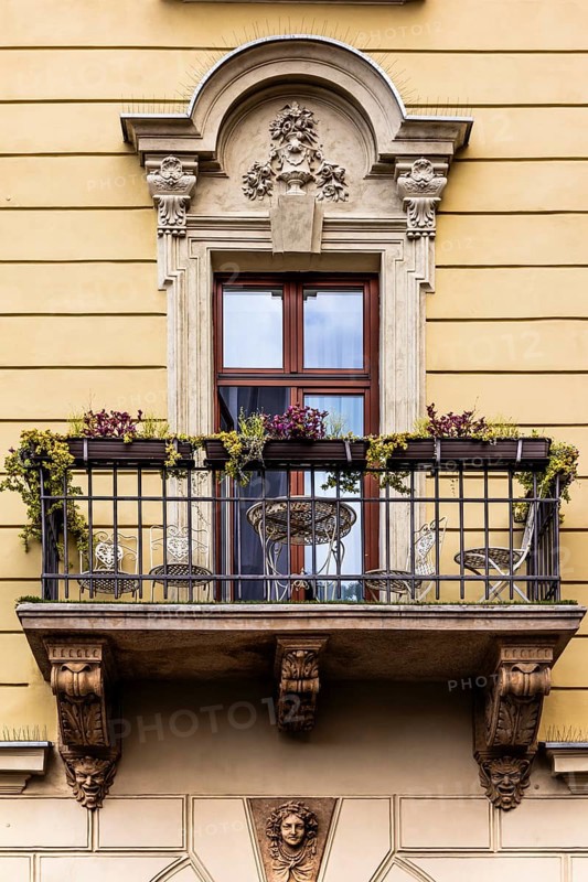 Details of the old town lanes, Krakow, Poland