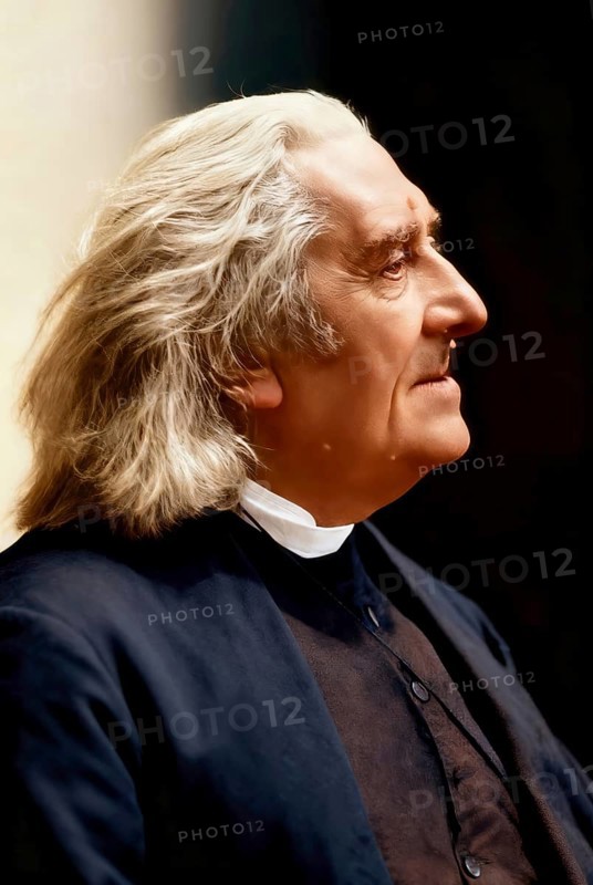 Portrait of Franz Liszt, 1811-1886, Hungarian composer, virtuoso pianist, photograph by Nadar, about 1870