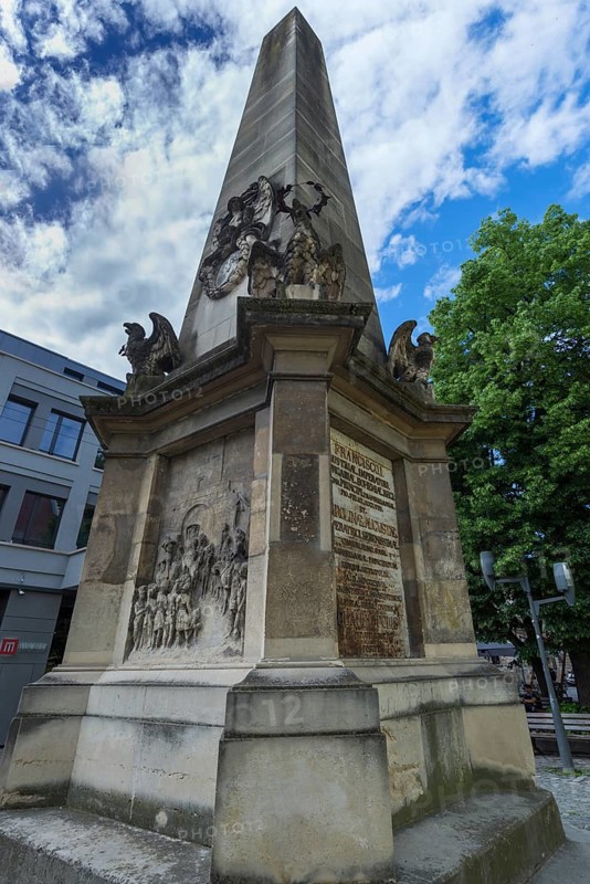 Carolina Obelisk oldest lay monument in the city, 1836, Cluj-Napoca, Transylvania, Romania